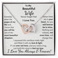 Wife, Never Forget That I Love You, Interlocking Hearts Necklace, Holiday, Valentine