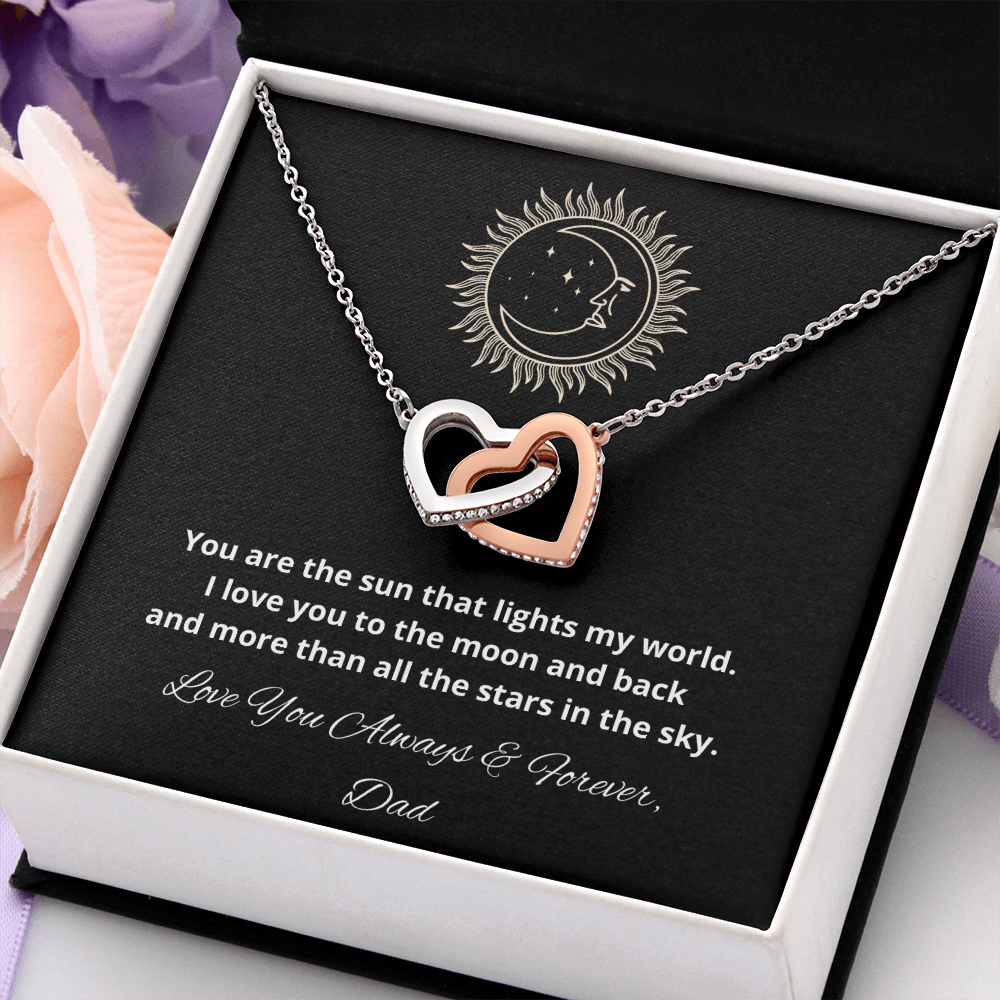 Daughter Interlocking Hearts Necklace, Holiday