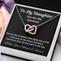 Daughter You Are My Sunshine Interlocking Hearts Necklace, Holiday