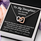 Daughter, You Are My Sunshine, Interlocking Hearts Necklace, Holiday