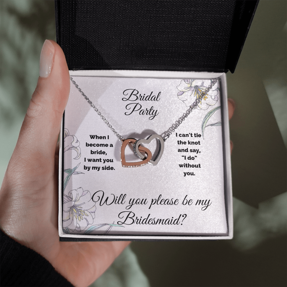 Bridesmaid Interlocking Hearts Necklace