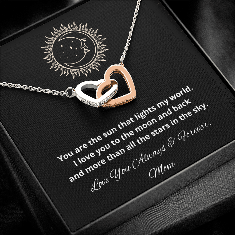 Daughter Interlocking Hearts Necklace, Holiday