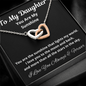 Daughter You Are My Sunshine Interlocking Hearts Necklace, Holiday