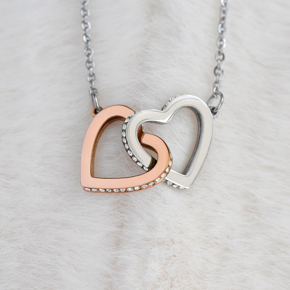 Daughter, Never Forget That I Love You, Interlocking Hearts Necklace, Holiday