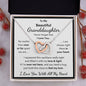 Granddaughter, No Matter How Near Or Far Apart, Interlocking Hearts Necklace, Holiday