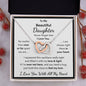 Daughter, No Matter How Near Or Far Apart, Interlocking Hearts Necklace, Holiday