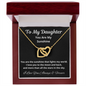 Daughter You Are My Sunshine Interlocking Hearts Necklace, Holiday