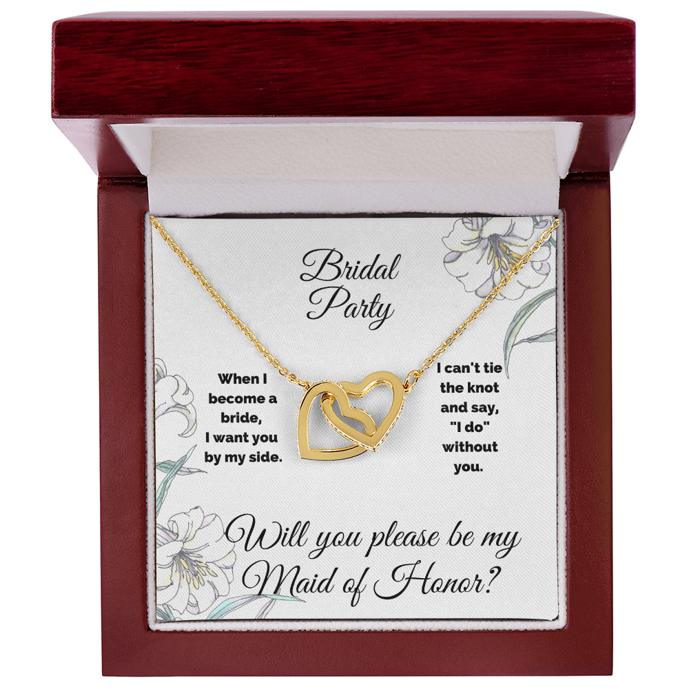Maid of Honor Interlocking Hearts Necklace