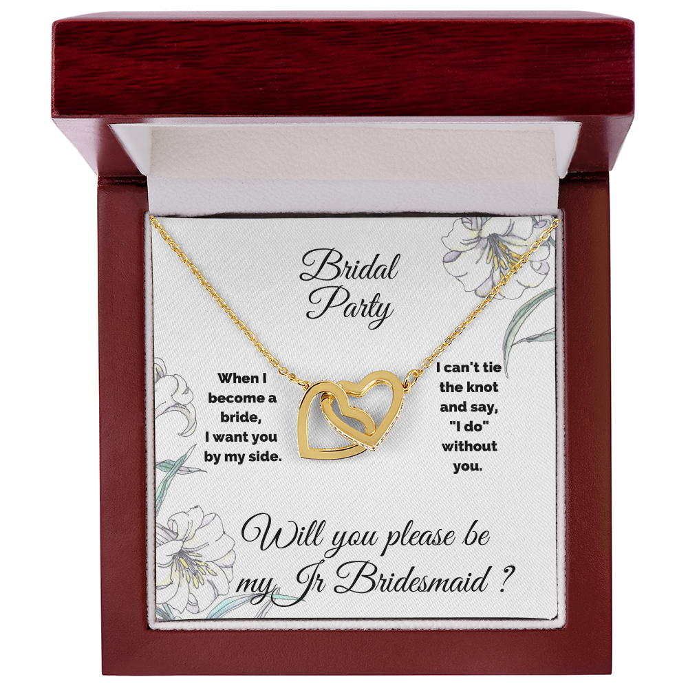 Jr Bridesmaid Interlocking Hearts Necklace