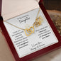 Daughter, Straighten Your Crown 1, Interlocking Hearts Necklace, Holiday