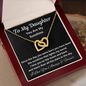 Daughter, You Are My Sunshine, Interlocking Hearts Necklace, Holiday