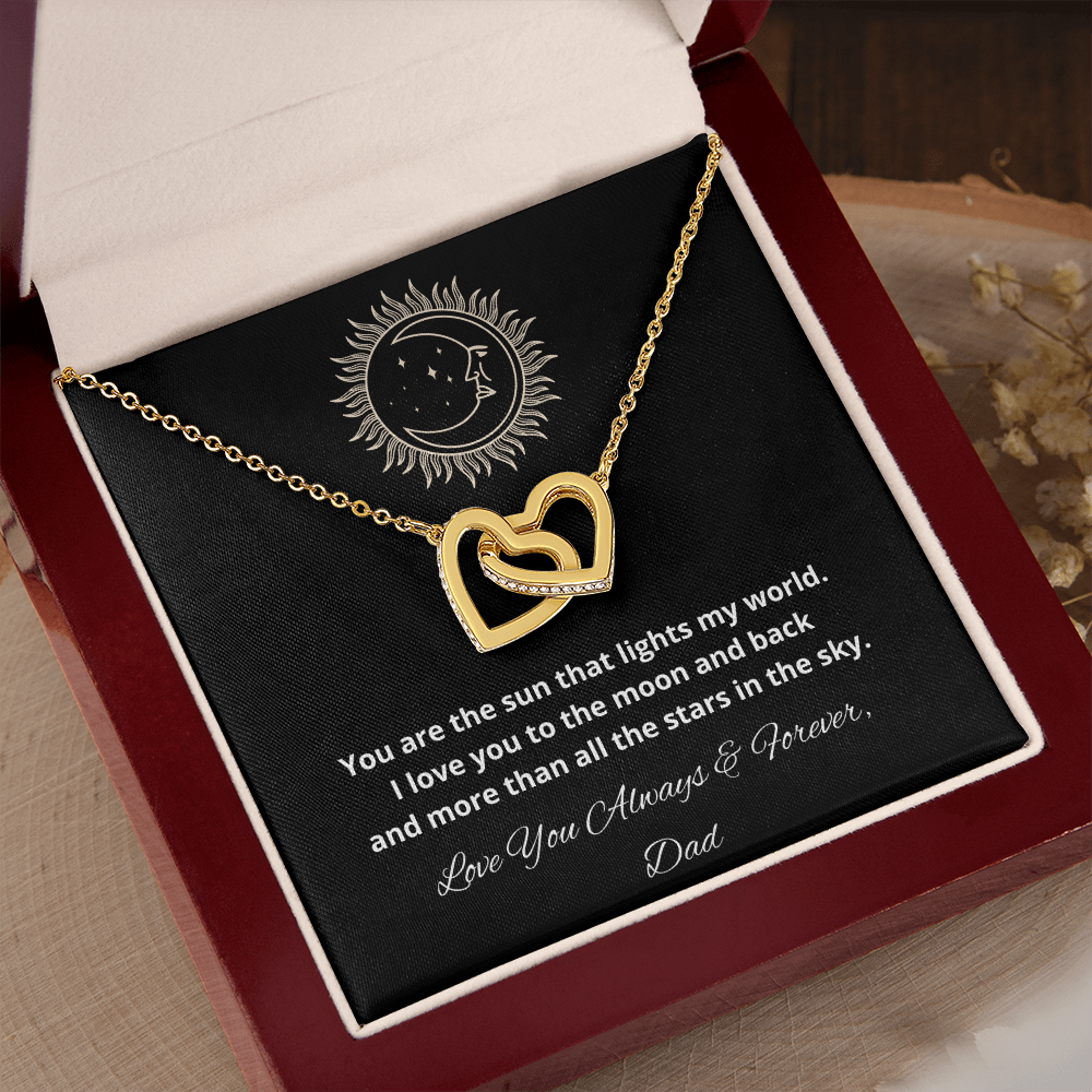 Daughter Interlocking Hearts Necklace, Holiday