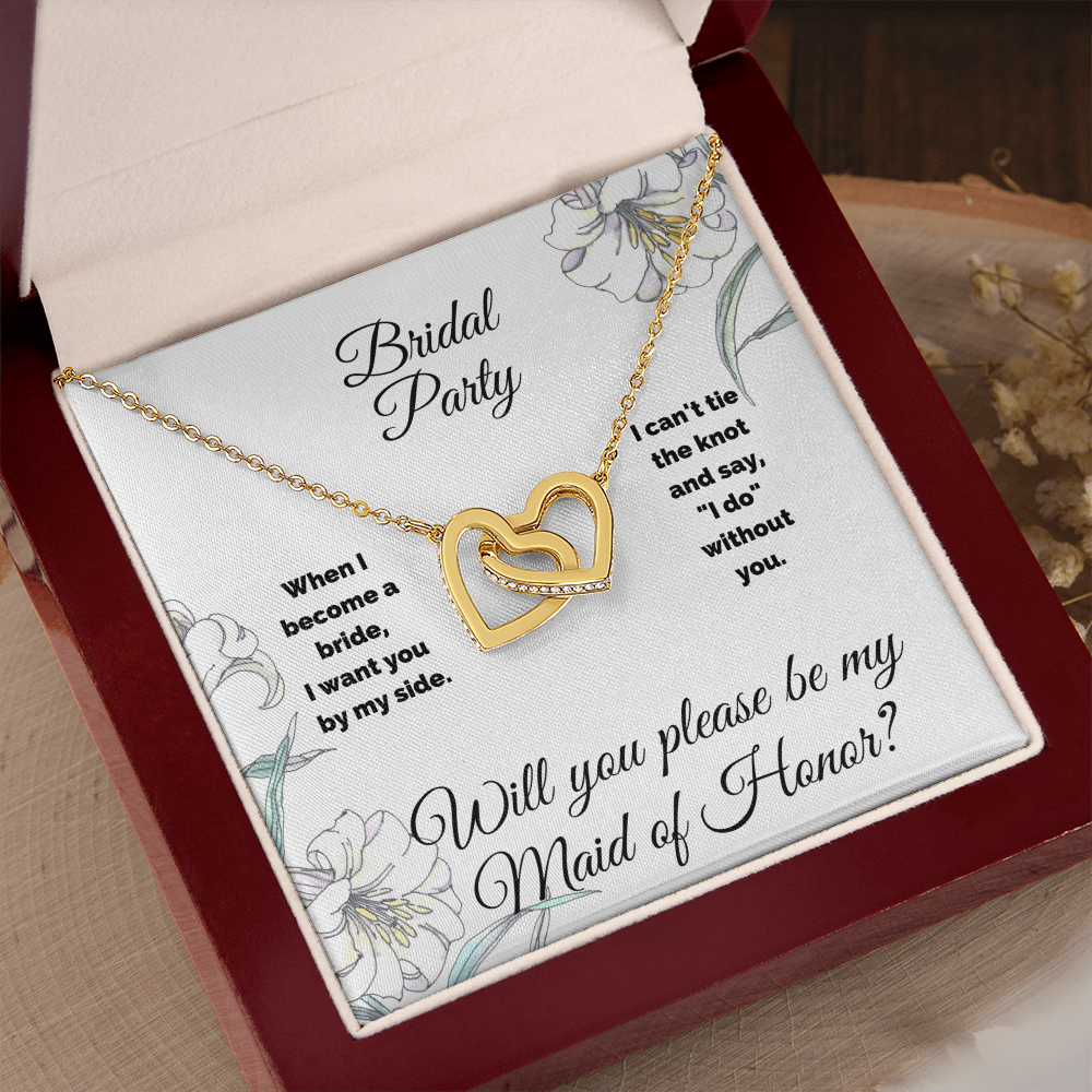 Maid of Honor Interlocking Hearts Necklace