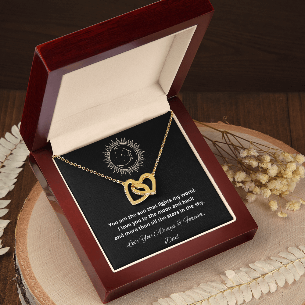 Daughter Interlocking Hearts Necklace, Holiday