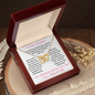 Daughter, Love Mom & Dad, We Closed Our Eyes, Interlocking Hearts Necklace, Holiday