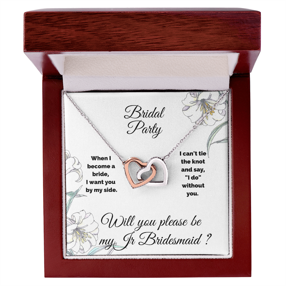 Jr Bridesmaid Interlocking Hearts Necklace