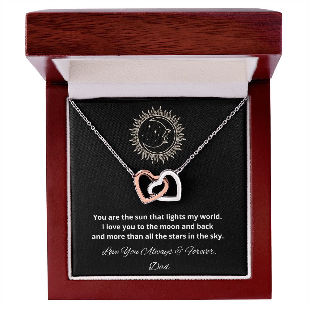 Daughter Interlocking Hearts Necklace, Holiday