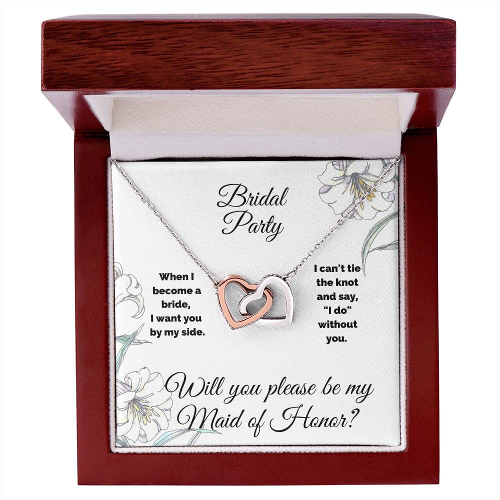 Maid of Honor Interlocking Hearts Necklace