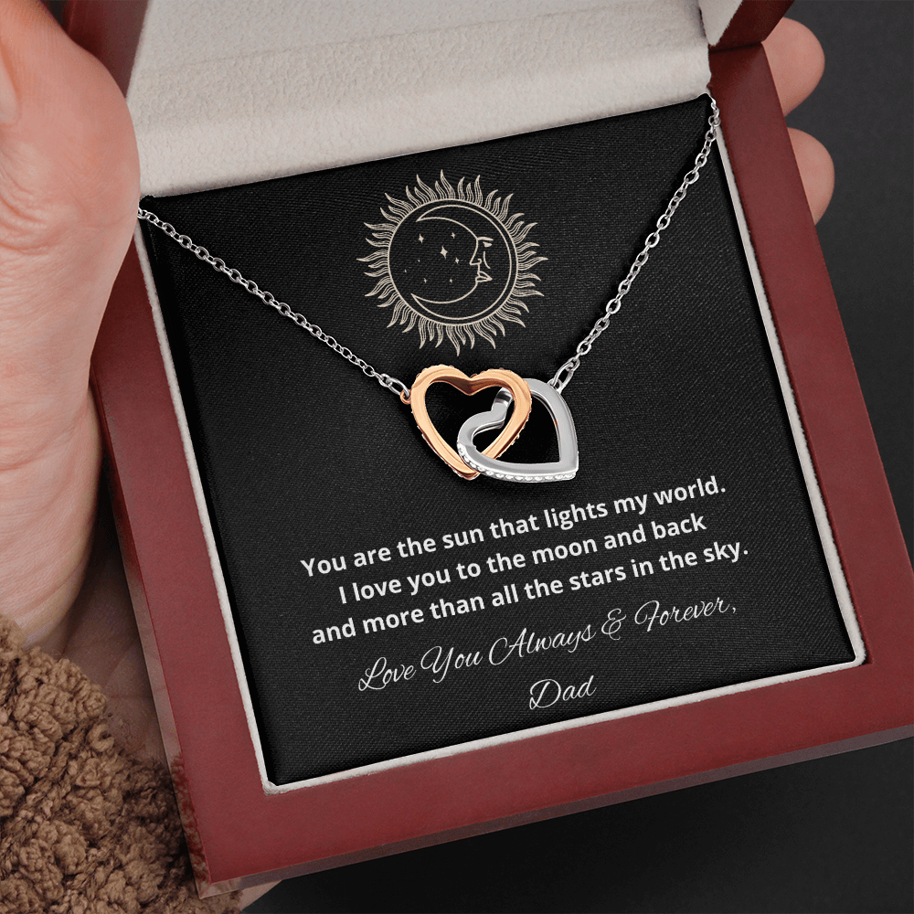 Daughter Interlocking Hearts Necklace, Holiday