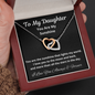 Daughter You Are My Sunshine Interlocking Hearts Necklace, Holiday