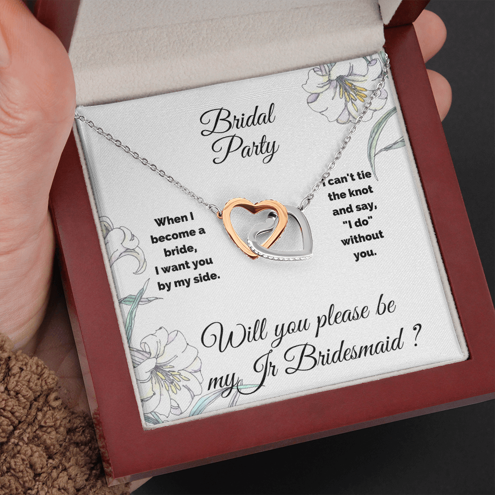 Jr Bridesmaid Interlocking Hearts Necklace