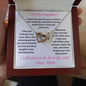 Daughter, Love Mom, I closed my Eyes, Interlocking Hearts Necklace, Holiday