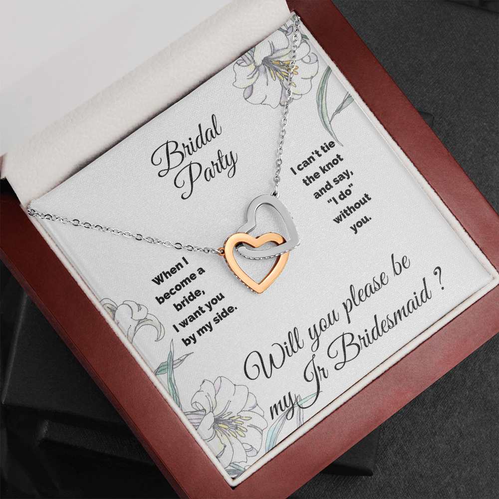 Jr Bridesmaid Interlocking Hearts Necklace