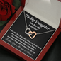 Daughter, You Are My Sunshine, Interlocking Hearts Necklace, Holiday