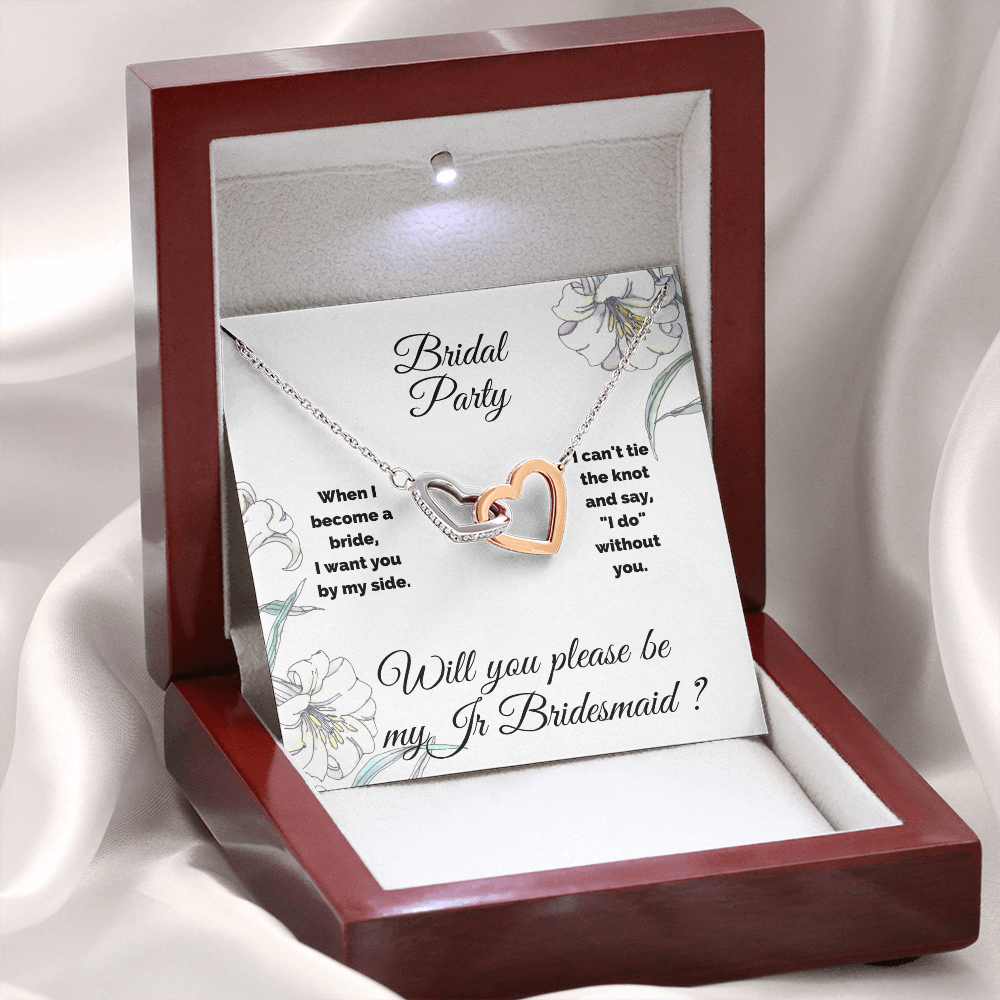 Jr Bridesmaid Interlocking Hearts Necklace