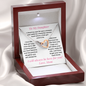 Daughter, Love Mom, I closed my Eyes, Interlocking Hearts Necklace, Holiday