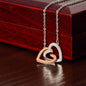 Bonus Daughter, Life Gave Me The Gift Of You, Interlocking Hearts Necklace, Holiday