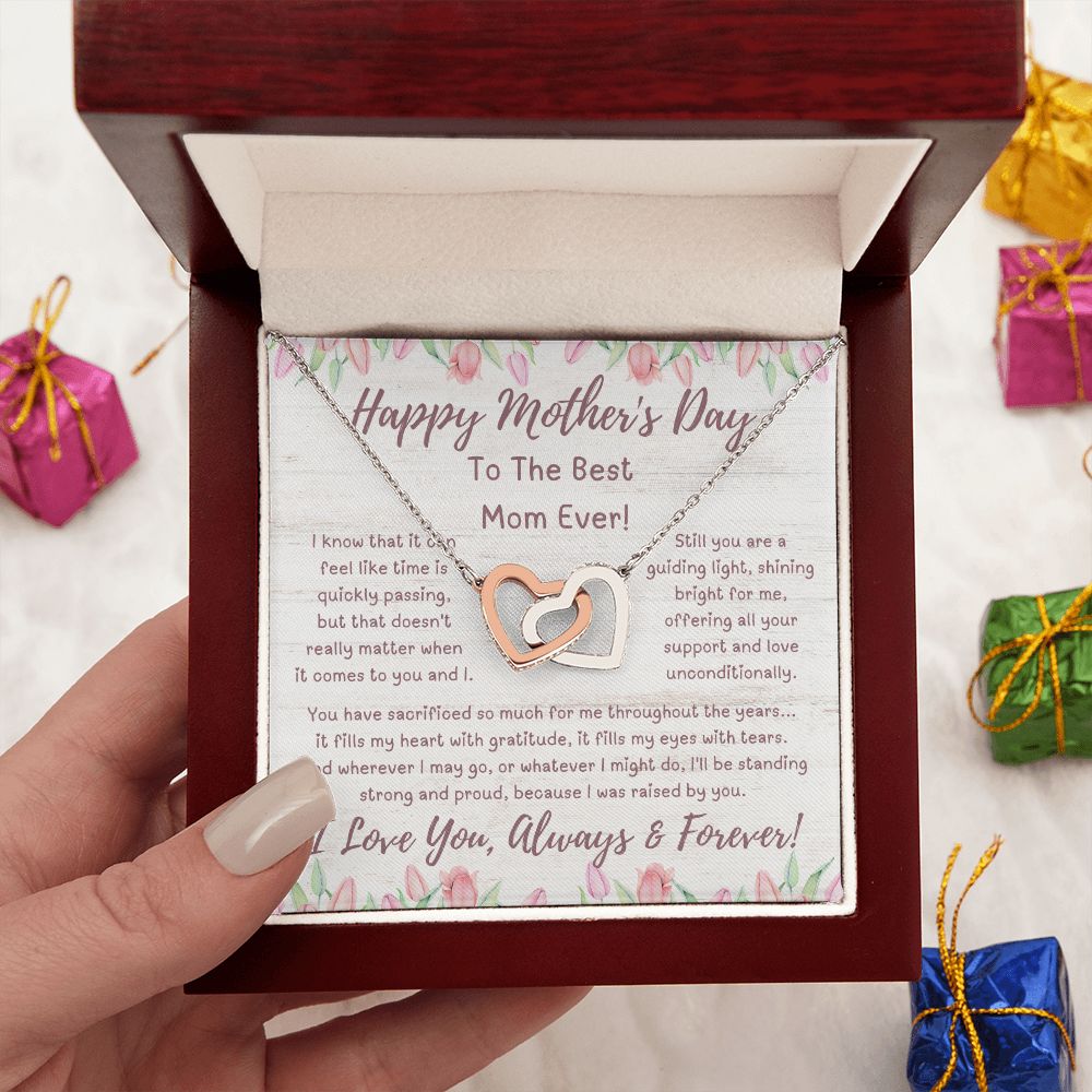 Mother Gift, Interlocking Hearts Necklace