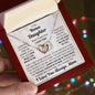 Bonus Daughter, Life Gave Me The Gift Of You, Interlocking Hearts Necklace, Holiday