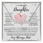 Daughter, Braver-Stronger-Smarter-Loved, Name Plate Necklace, Valentine