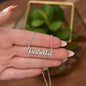 Daughter, Braver-Stronger-Smarter-Loved, Name Plate Necklace, Valentine