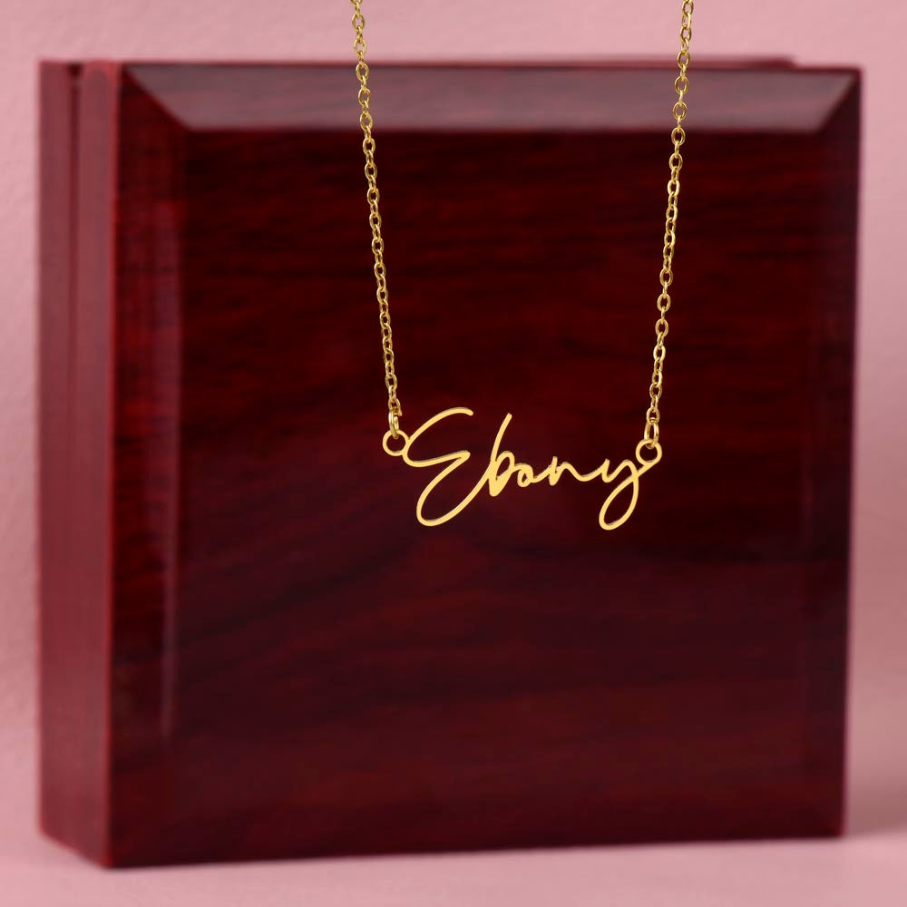 Granddaughter from Grandpa, Signature Name Necklace, Birthday, Swt16, Bat Mitzvah, Graduation, Easter, Communion, Confirmation, Holiday