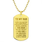 Dad Gift, The Man, Engraved Dog Tag Necklace