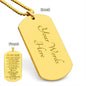 Son Gift, From Dad, The Best Thing, Engraved Dog Tag Necklace