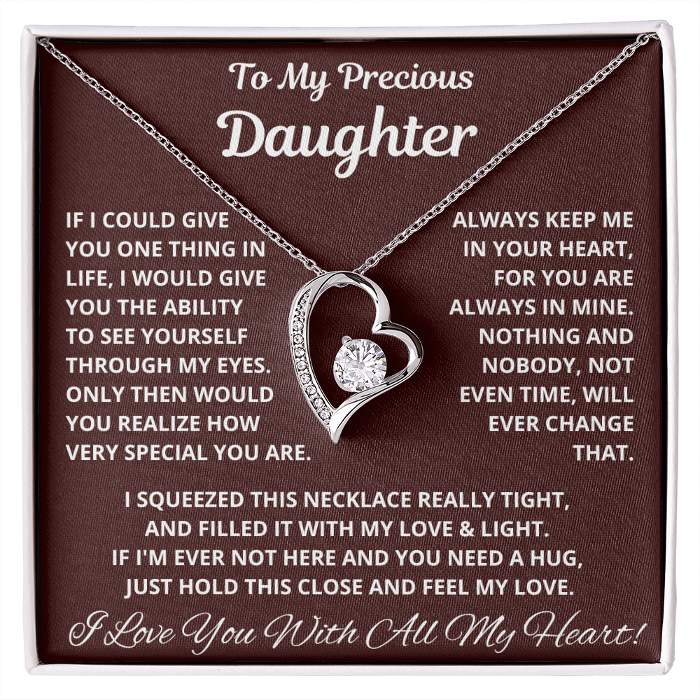 Daughter, If I Could Give You One Thing, Forever Love Necklace, Holiday