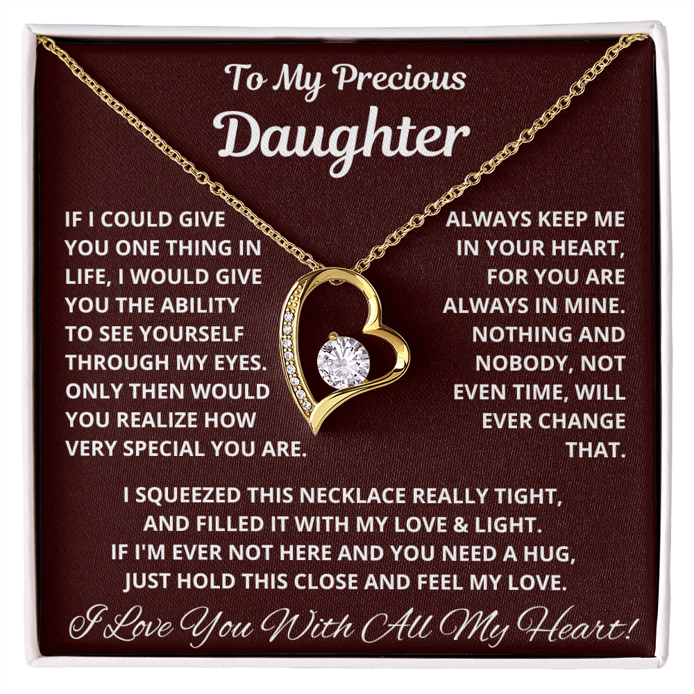 Daughter, If I Could Give You One Thing, Forever Love Necklace, Holiday