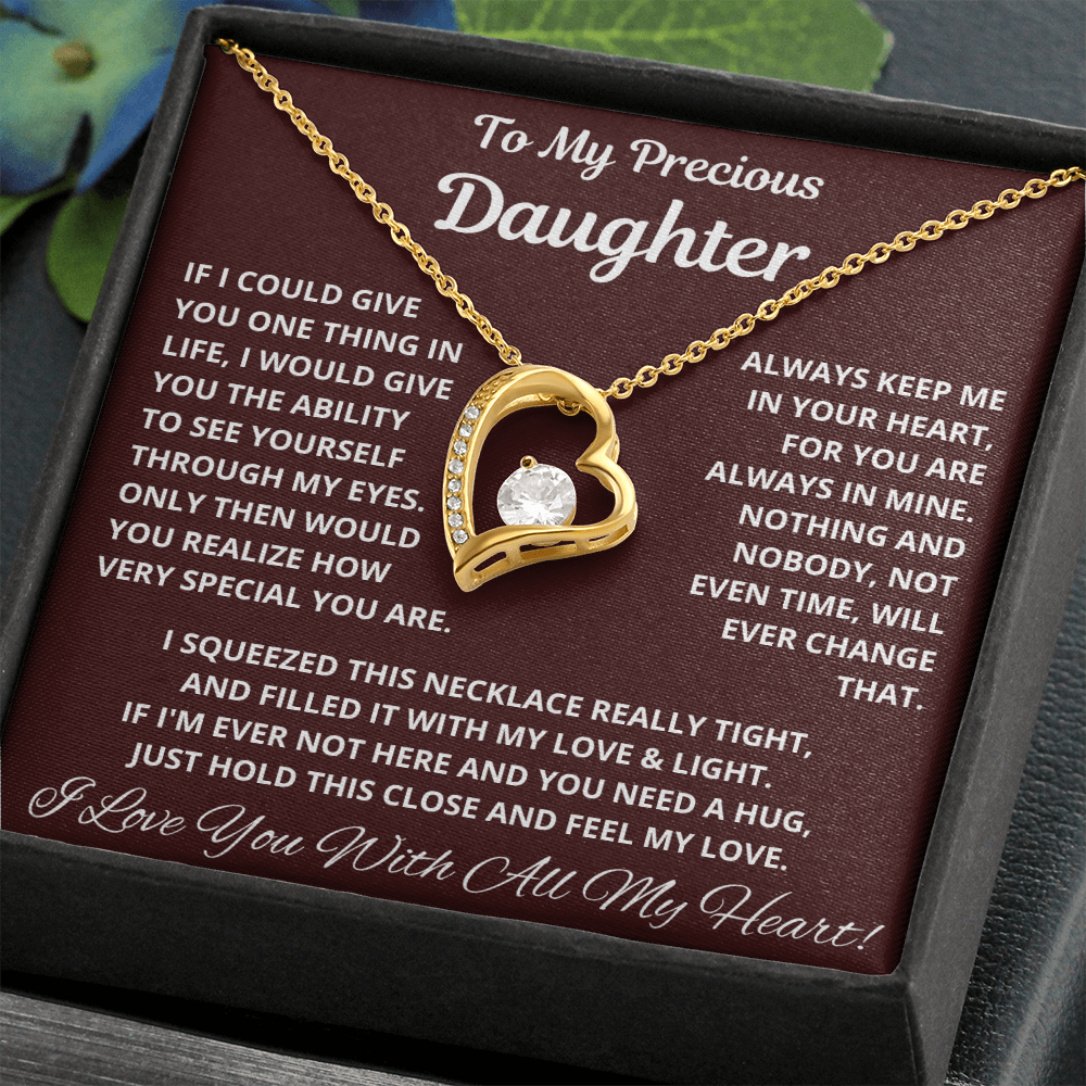 Daughter, If I Could Give You One Thing, Forever Love Necklace, Holiday