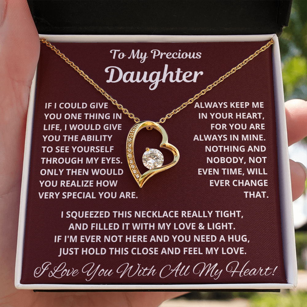 Daughter, If I Could Give You One Thing, Forever Love Necklace, Holiday