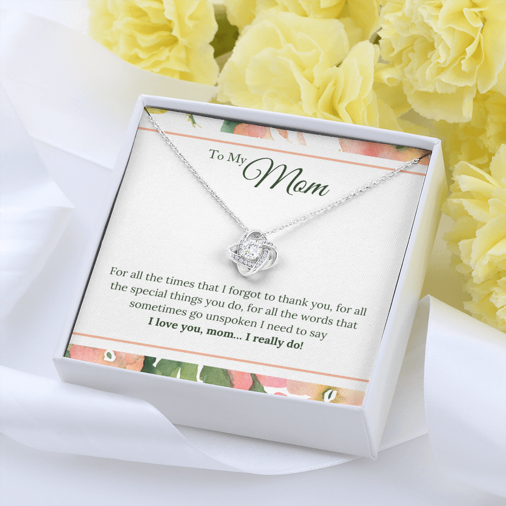Mom, Love Knot Necklace