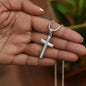 Grandson, Faith-Hope-Love-Light, Cross Necklace, Easter, Communion, Confirmation, Graduation, Birthday