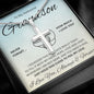Grandson, Faith-Hope-Love-Light, Cross Necklace, Easter, Communion, Confirmation, Graduation, Birthday