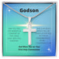 Godson Gift, Stainless Steel Cross Necklace