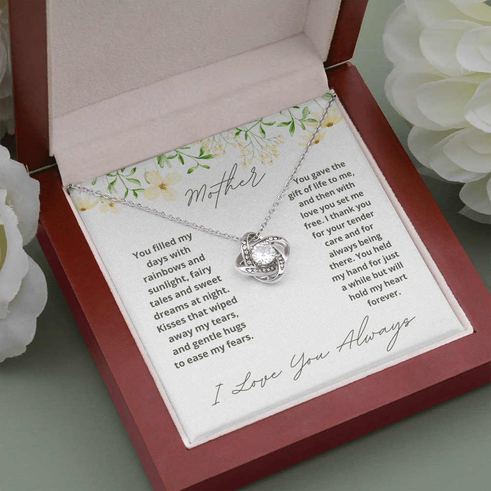 Mom, Love Knot Necklace