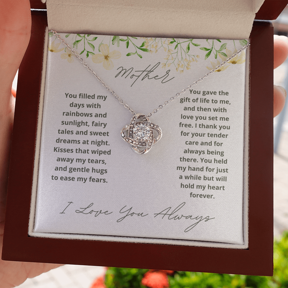 Mom, Love Knot Necklace