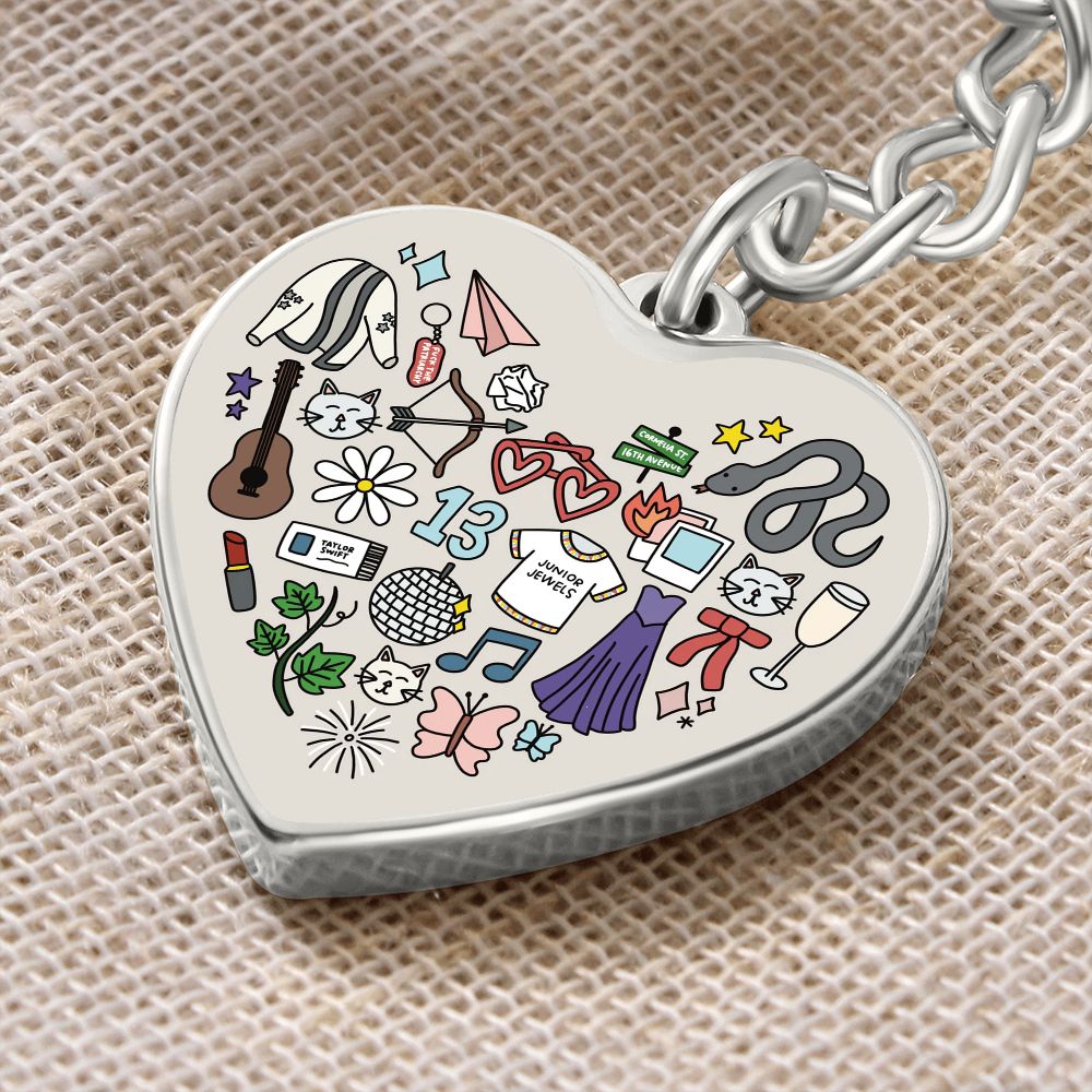 Swiftie Heart Keychain