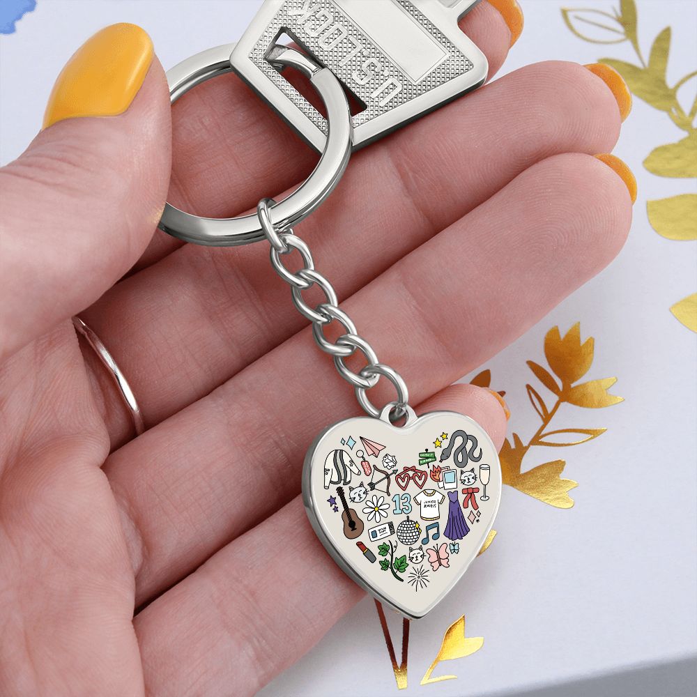 Swiftie Heart Keychain